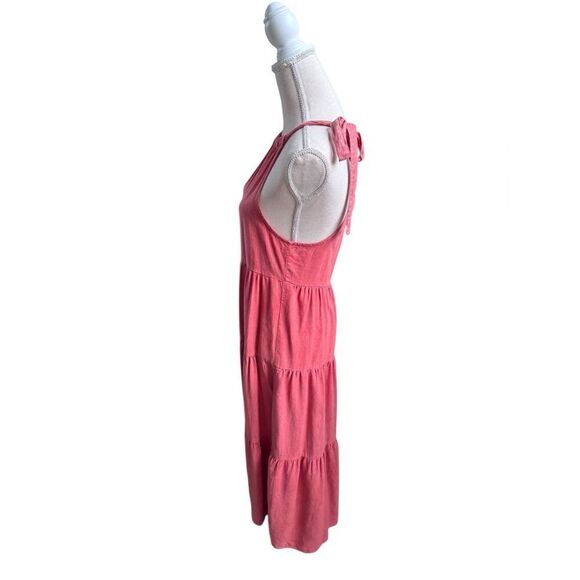 Bella Dahl TIERED HALTER MAXI DRESS IN RED CLAY XS - Picture 3 of 6